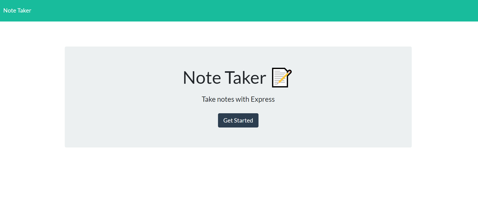 screen shot of website
